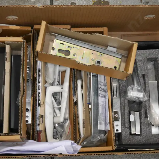 box; sliding door hardware