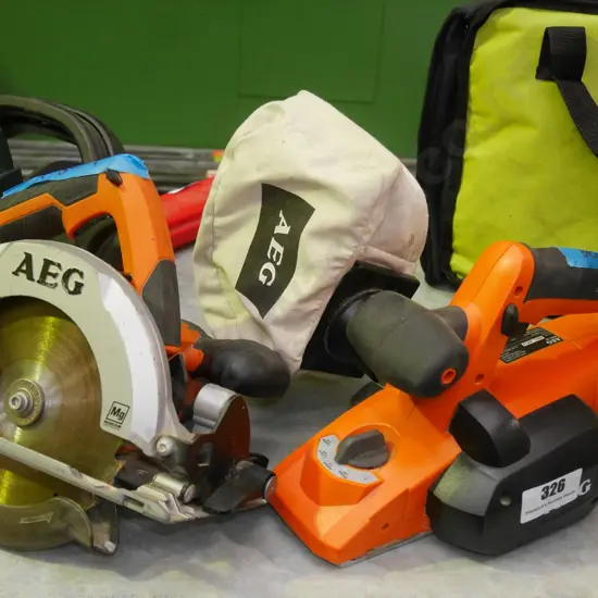 AEG 18V electric planer, circular saw, 1 battery, no charger