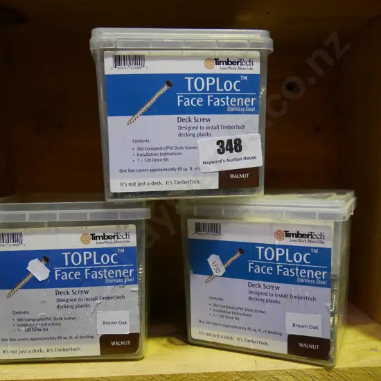 3 containers of deck screws