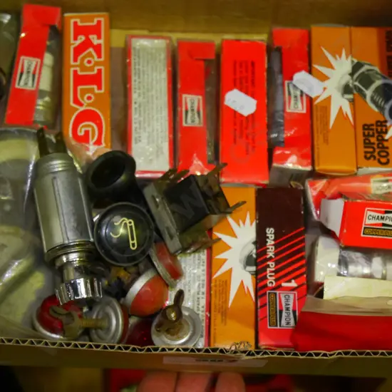 box; spark plugs etc