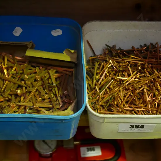 2 containers of copper nails