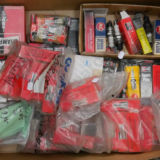 box; spark plugs 