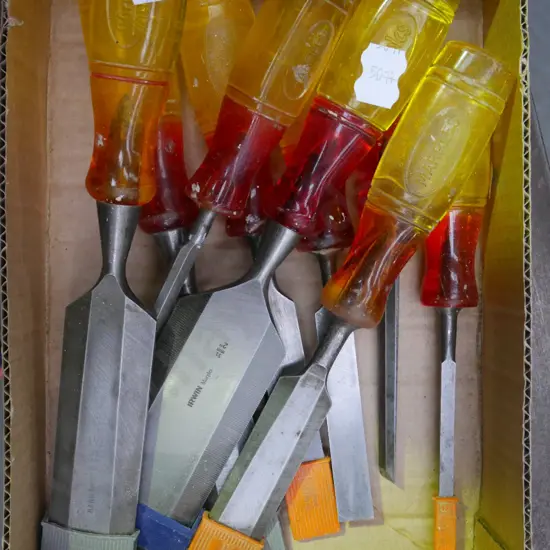 box of Marples chisels