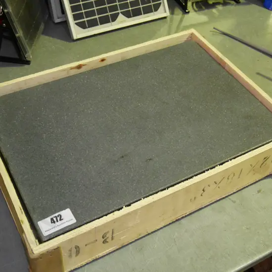 heavy polished rectangular stone H-75 W-455 D-305