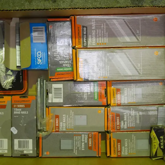 box of various braids, staples