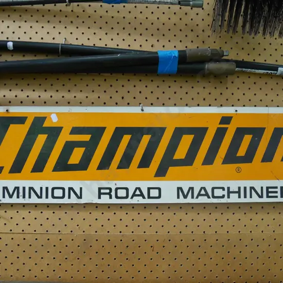 Champion machinery sign