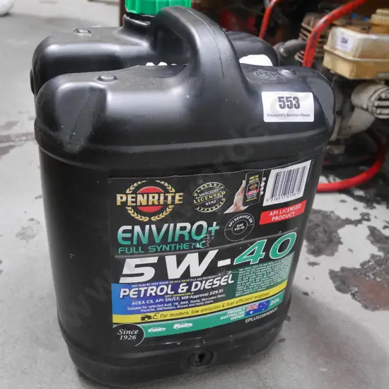 20L container of Penrite engine oil