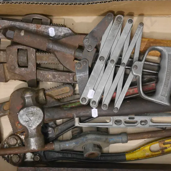box; pot riveter, ball peen hammer etc