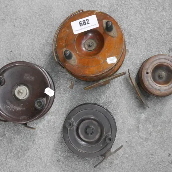 4 vintage fishing reels