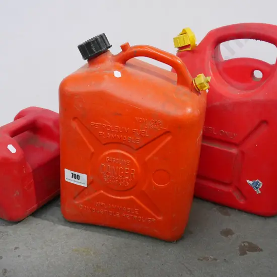 3 petrol containers