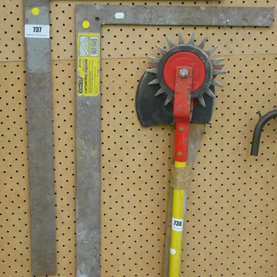 pair of builder's squares - yellow dots