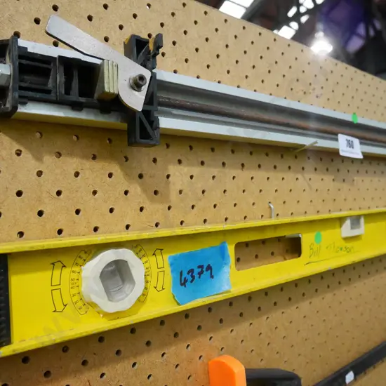 builders level, long aluminium clamp