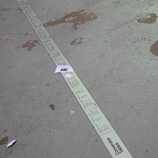 stainless steel ruler with conversion tables