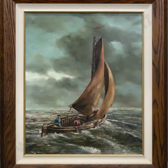 C Reg Neras 1979 - framed oil - sailing boat H-580 W-480