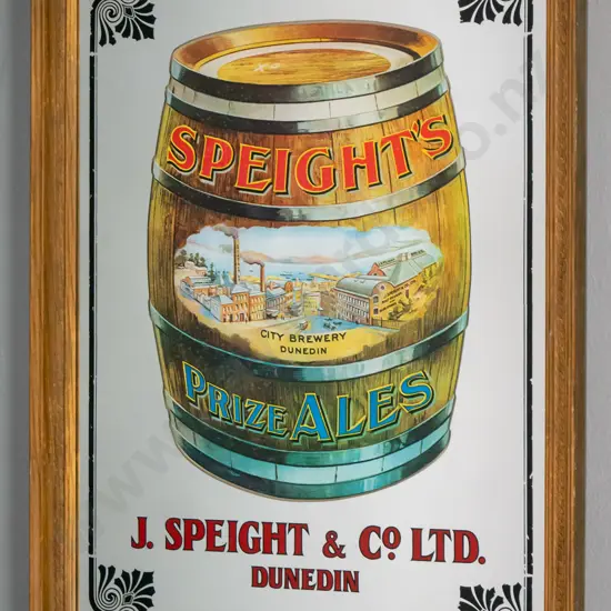 framed Speights & Co mirror H-580 W-410