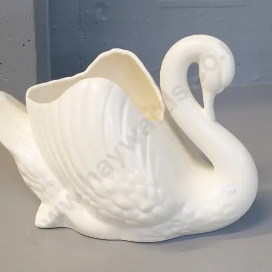 large Crown Lynn swan vase with impressed logo, No. 170 L-340 - some small manufacturing faults