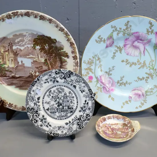 Coalport cabinet plate D-270, Myott Indiana side plate, and 2 pieces Maling Venetian ware - cabinet plate and pin dish