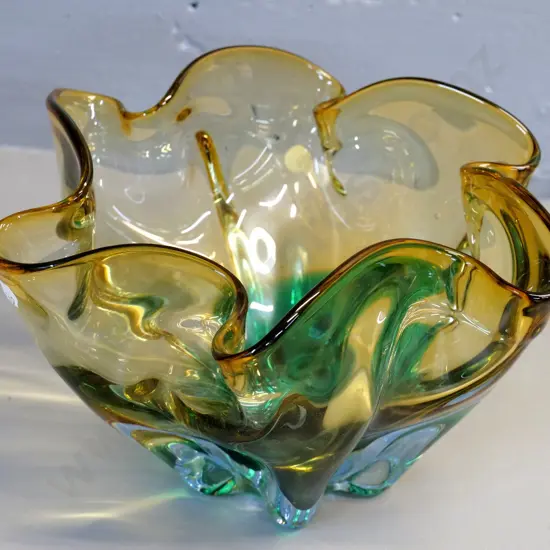 large art glass bowl - H-150 W-240