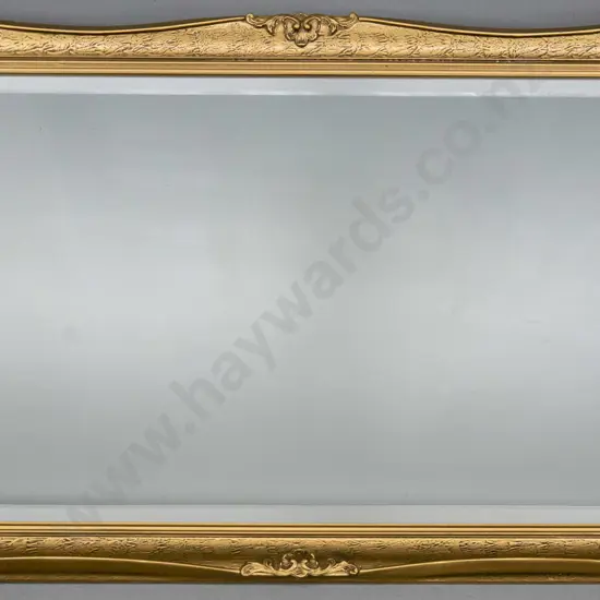 gilt framed bevelled edge mirror H-560 W-860