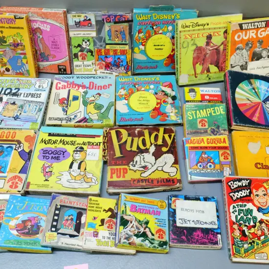 assorted 8mm films on 3" & 5" reels - cartoons and children's shows