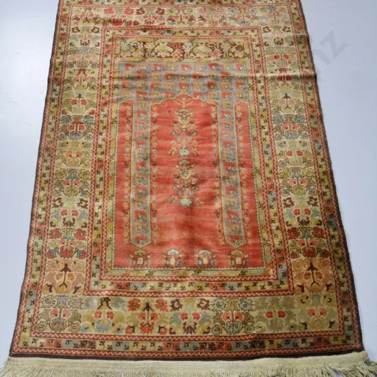 Persian hand-knotted wool floor rug - reds and browns - L1680 W1070