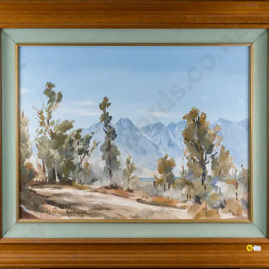 Maurice Buckland '71 - framed oil - landscape (some marks) H-400 W-520