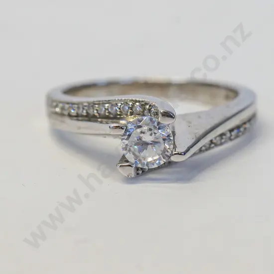 cz dress ring stamped 925