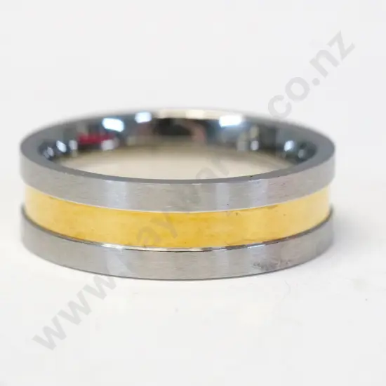 mans wedding ring stamped steel