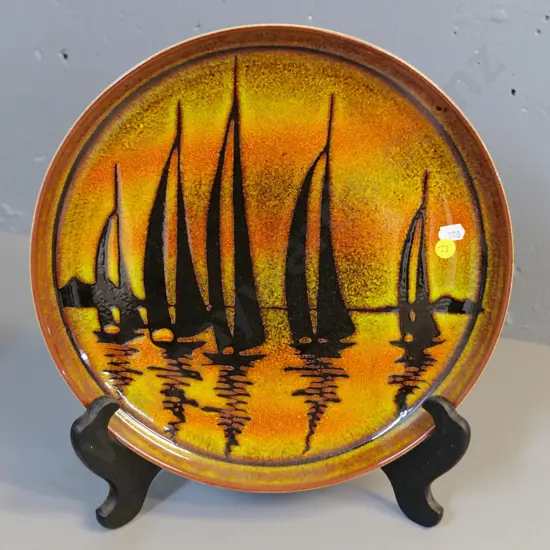 Poole 'Aegean' pattern wall charger - diameter 320