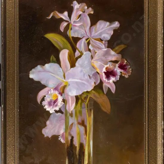 A Thorn - framed oil - still life flowers (slight damage) H-730 W-300