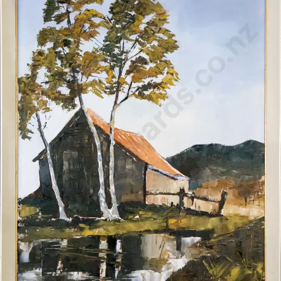 SR Martyn - framed oil - country scene H-510 W-380