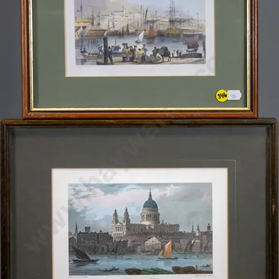 2x reproduction vintage prints - Devonport, St Pauls Cathedral Each H-105 W-170