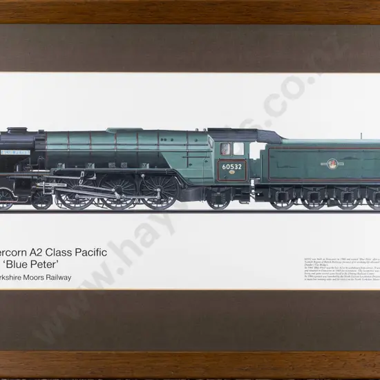 framed ltd edition print 1/87 -  60532 locomotive H-190 W-430