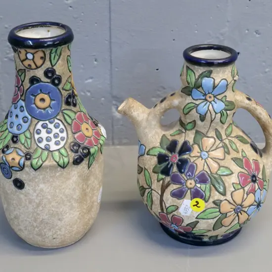 2 Amphora vases - taller is H-230, slight manufacturing faults or roughness around rim