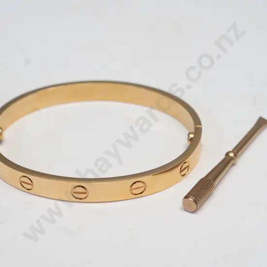 'Cartier' bangle with screw driver to undo bangle (not authenticated)