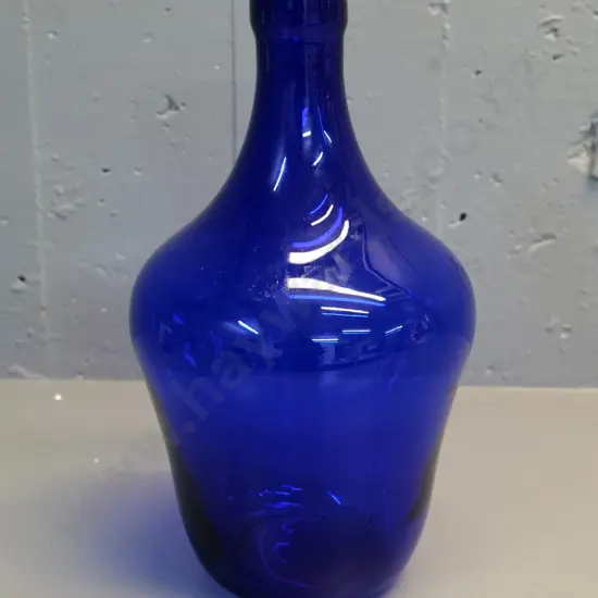 cobalt blue bottle vase H-330 D-190 at widest