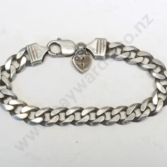silver link bracelet stamped 925