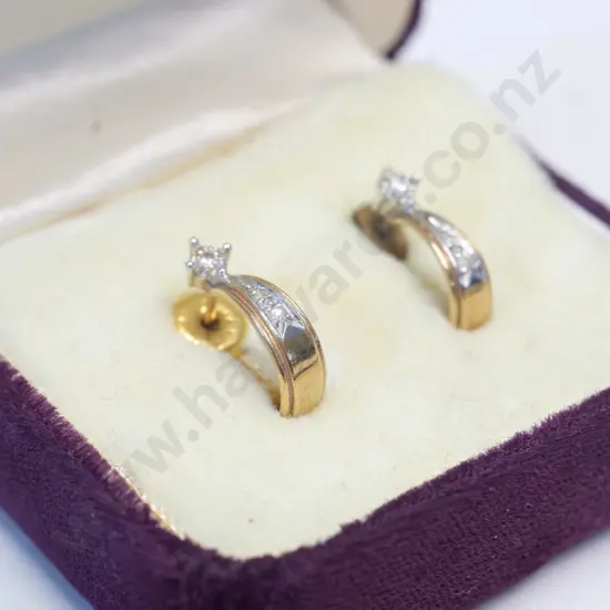 9ct cz earrings