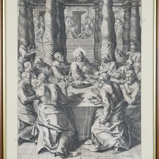 framed print "The Last Supper" H-530 W-340