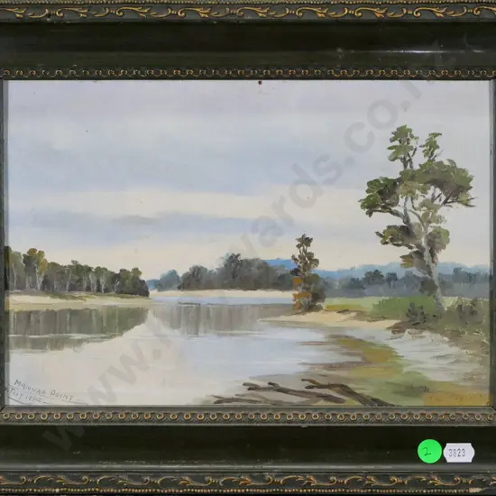W Tait 1912 - framed oil 'Manuka Point" H-200 W-290