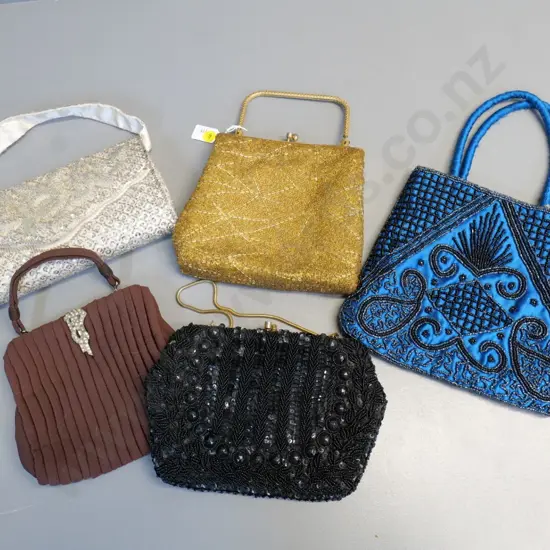 5 vintage evening bags - assorted styles