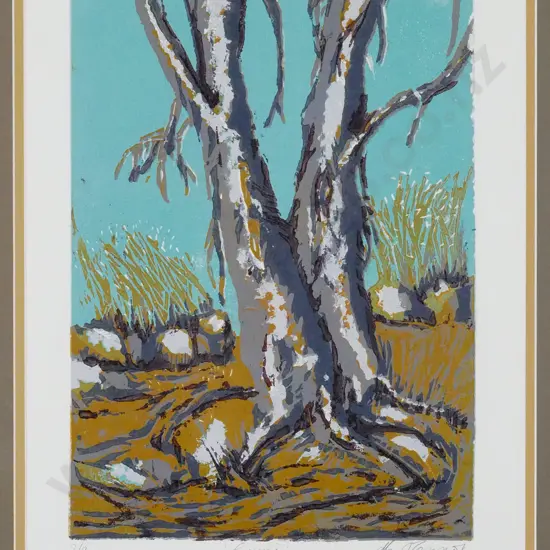 Margaret O'Connor - framed woodcut 2/9 "Gums" H-290 W-210
