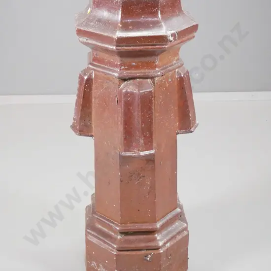 vintage salt-glazed chimney pot with side vents H-920 W-340 at base