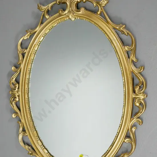 gilt framed wall mirror H-760 W-460