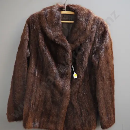 short brown fur jacket
