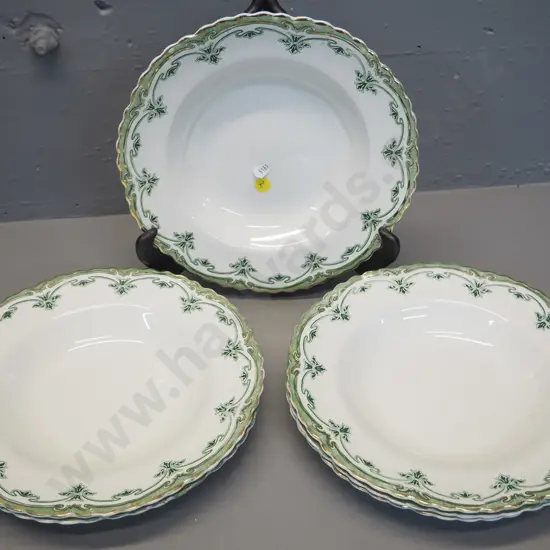 set of 6 Grindley 'Derwent' pattern early soup plates D-250