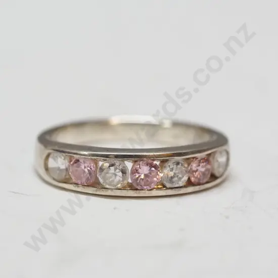 silver cz ring stamped 925