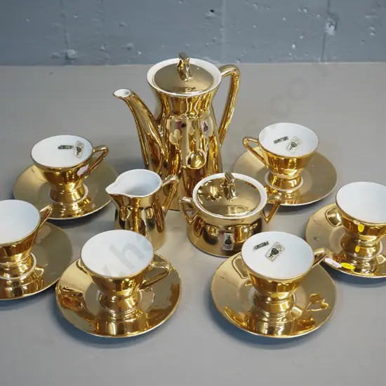 'My Lady' Japanese 22k gold coated coffee set