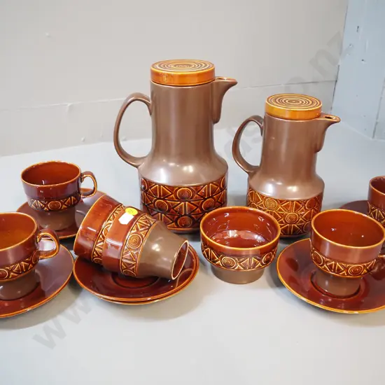 circa 1960s Beswick coffee set - chip to one cup