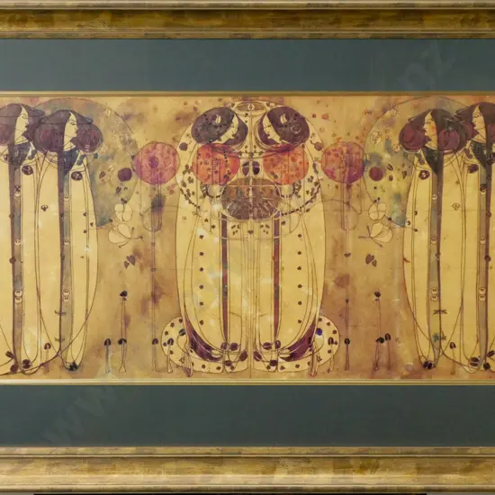 framed Charles Rennie Mackintosh print H-330 W-660